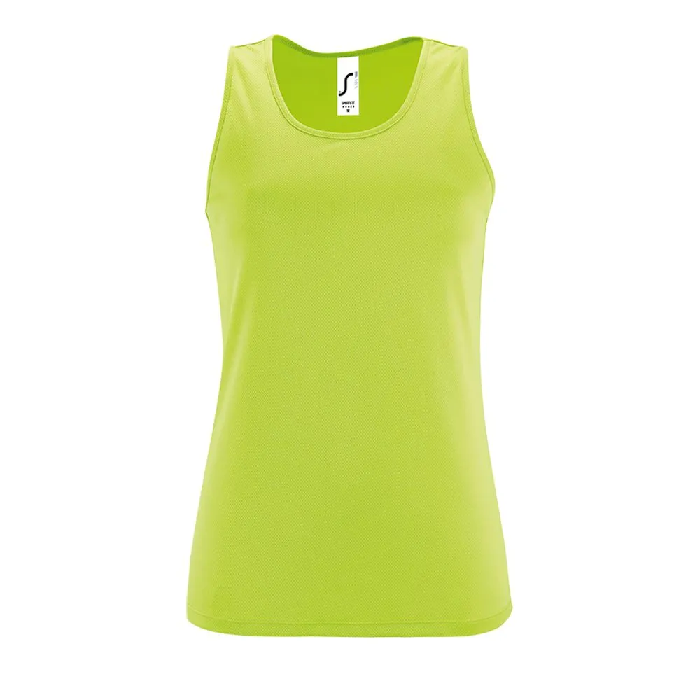 Sol's Майка женская Sporty TT Women, зеленое яблоко