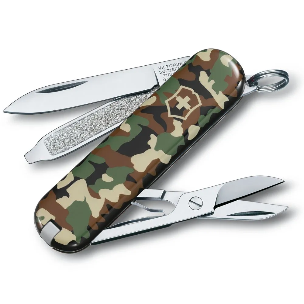 Victorinox Нож перочинный Classic 58, зеленый камуфляж