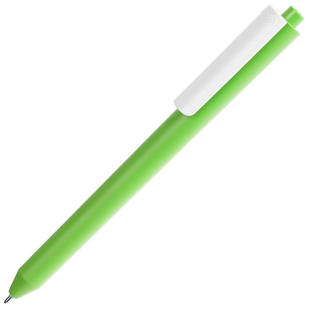 Pigra Ручка шариковая Pigra P03 Mat, светло-зеленая с белым