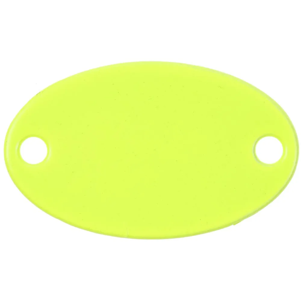 Шильдик металлический Alfa Oval, желтый неон