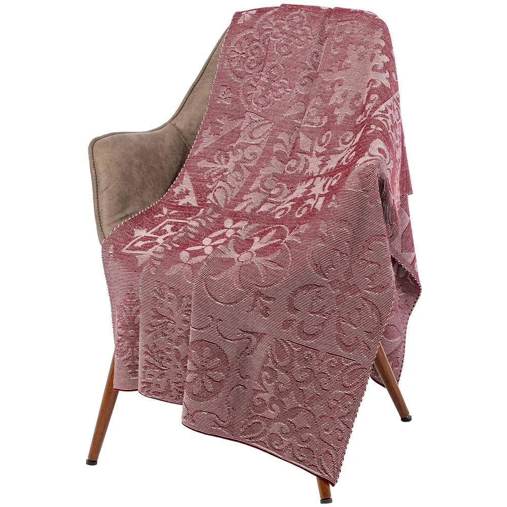 teplo Плед Ornamental, бордовый