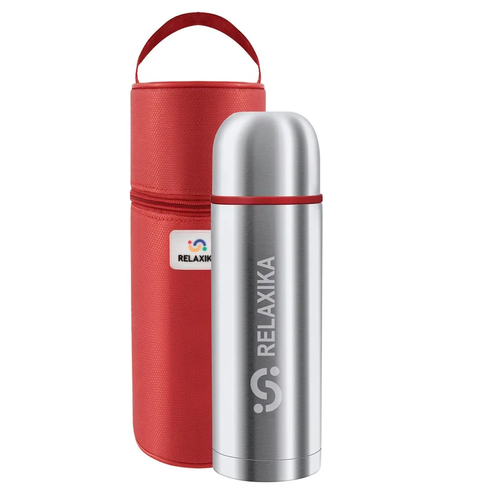 Relaxika Термос Relaxika Duo 1000 в чехле, стальной