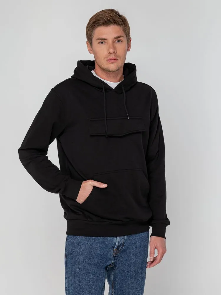 Molti Худи унисекс с карманом на груди Chest Pocket, черное