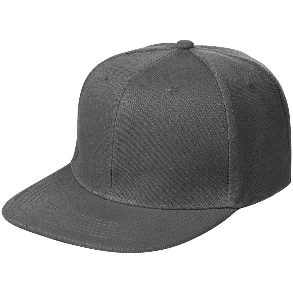 Molti Бейсболка Snapback с прямым козырьком, серая