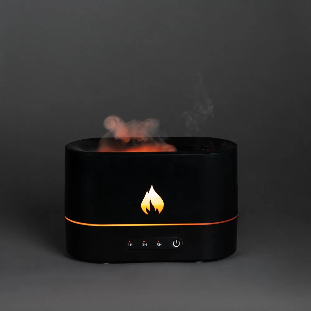 Molti Увлажнитель-ароматизатор с имитацией пламени Fuego, черный