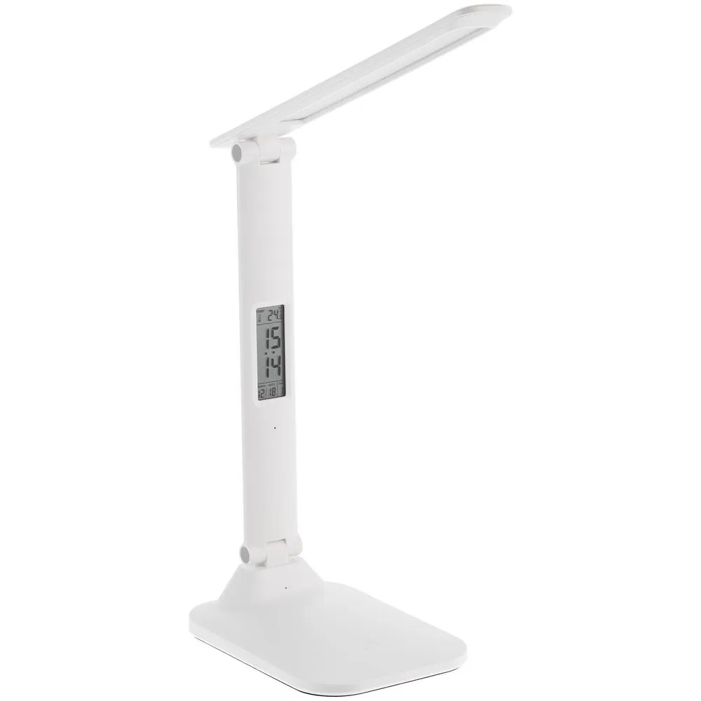 Molti Настольная лампа с часами и календарем Office Torch ver.2, белая