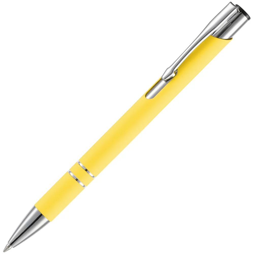 Open Ручка шариковая Keskus Soft Touch, желтая