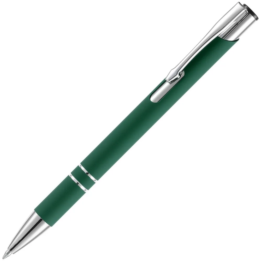 Open Ручка шариковая Keskus Soft Touch, зеленая