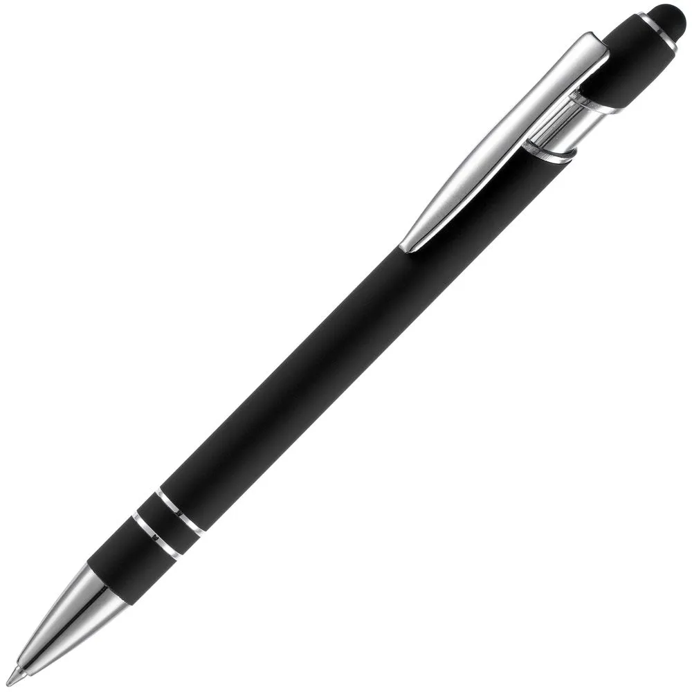Open Ручка шариковая Pointer Soft Touch со стилусом, черная
