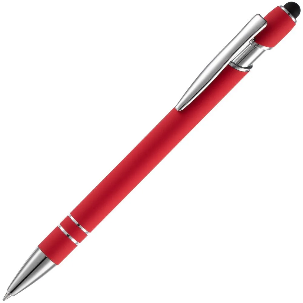 Open Ручка шариковая Pointer Soft Touch со стилусом, красная