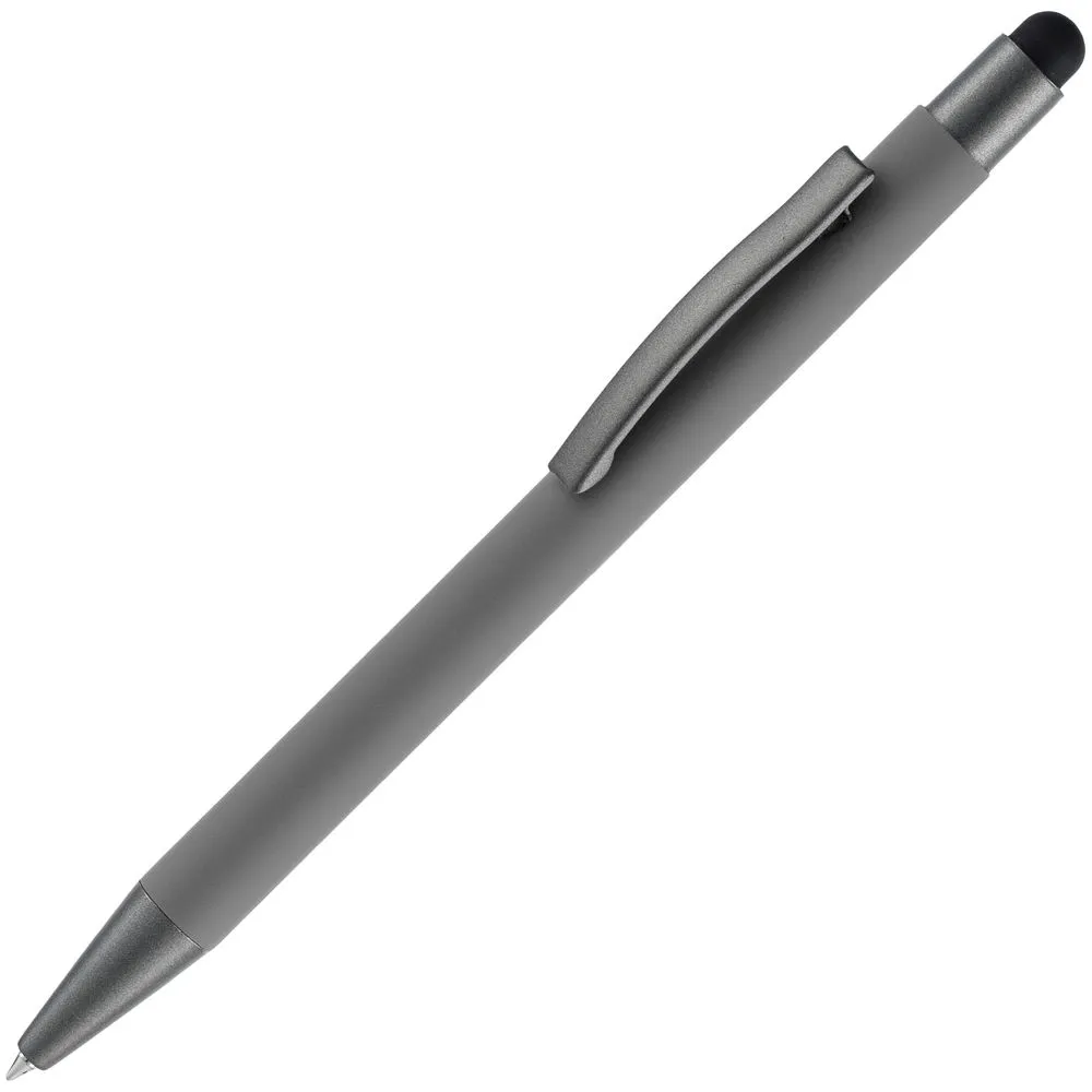Open Ручка шариковая Atento Soft Touch со стилусом, серая