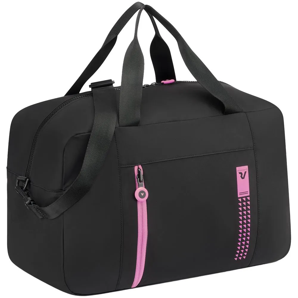 Roncato Сумка дорожная Compact Neon, черная с розовым