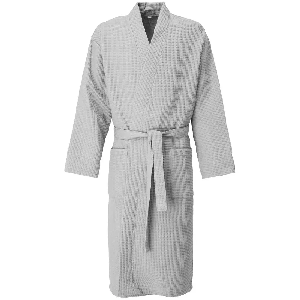 Сделано в России Халат вафельный Kimono, светло-серый
