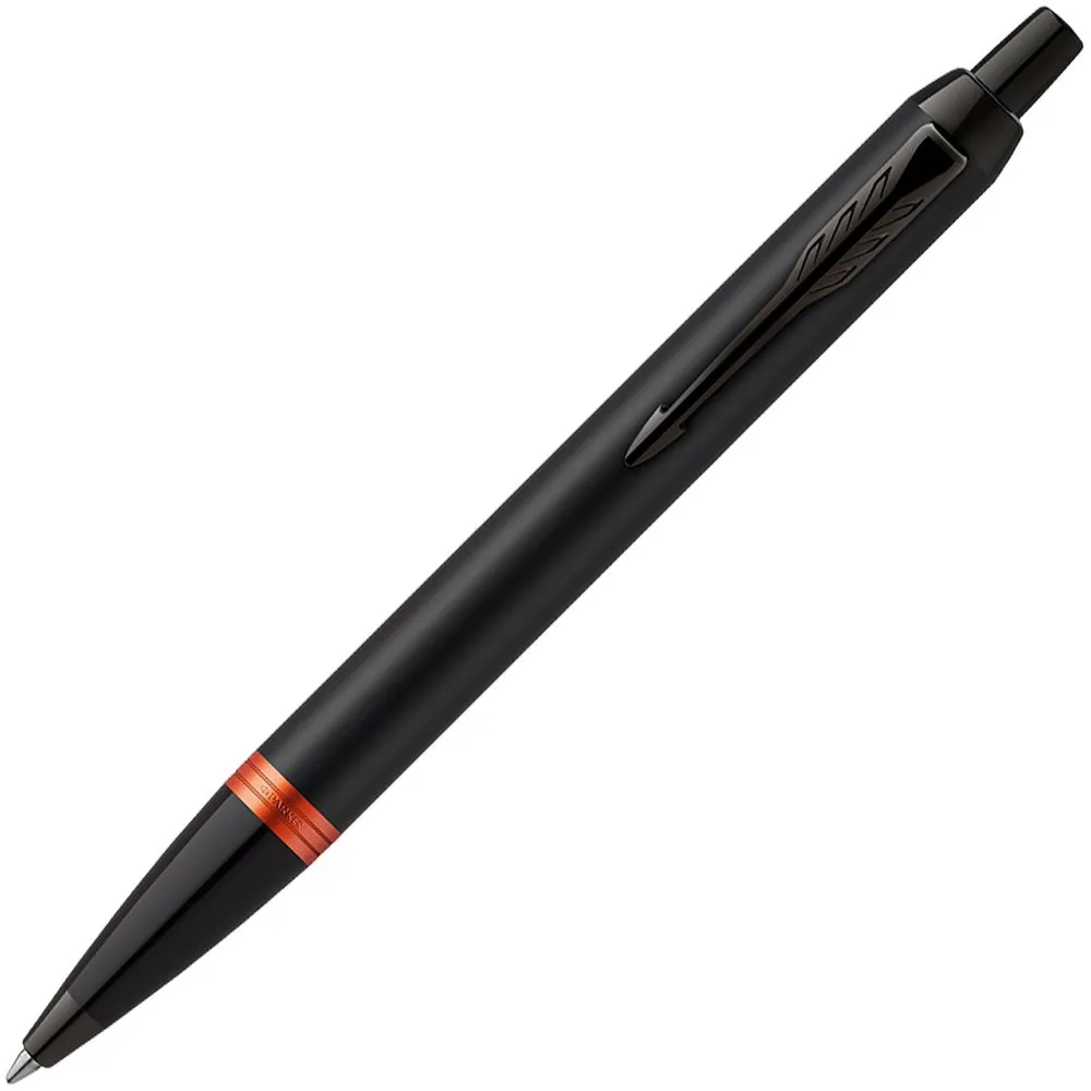 Parker Ручка шариковая Parker IM Professionals Flame Orange BT, черная с оранжевым