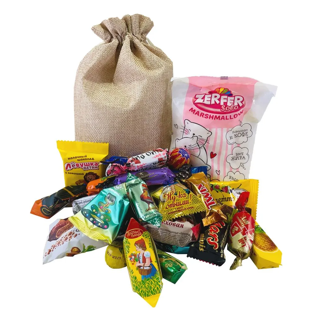 Сделано в России Набор Candyland в мешке, бежевый
