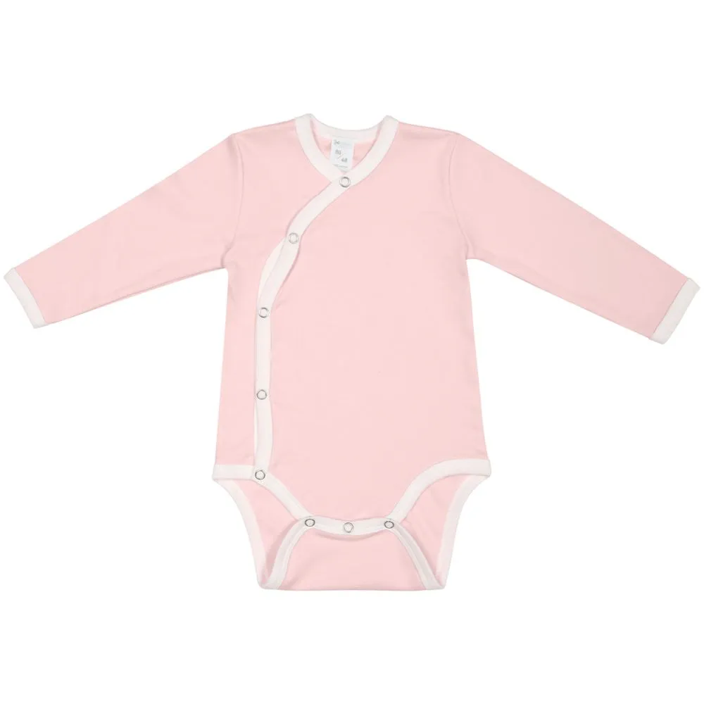 Molti Боди детское Baby Prime, розовое с молочно-белым