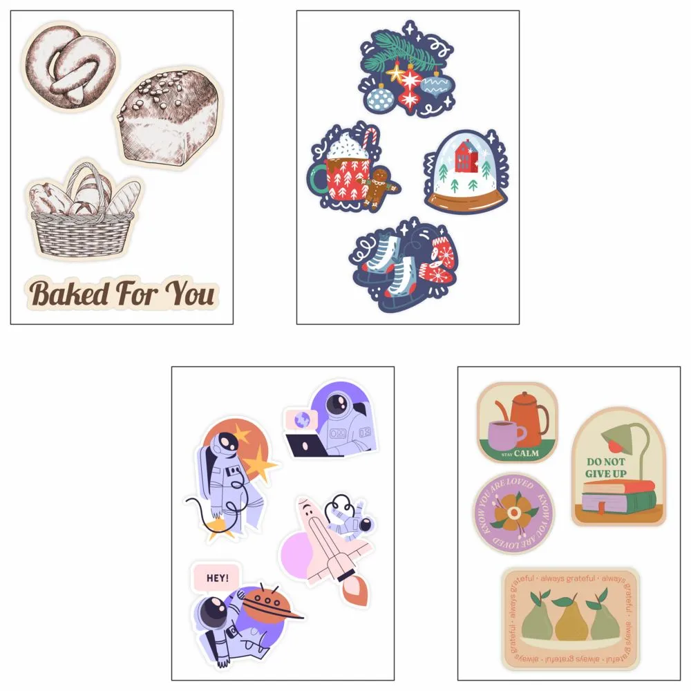 Сделано в России Объемные наклейки под смолой Sticker Pack на заказ