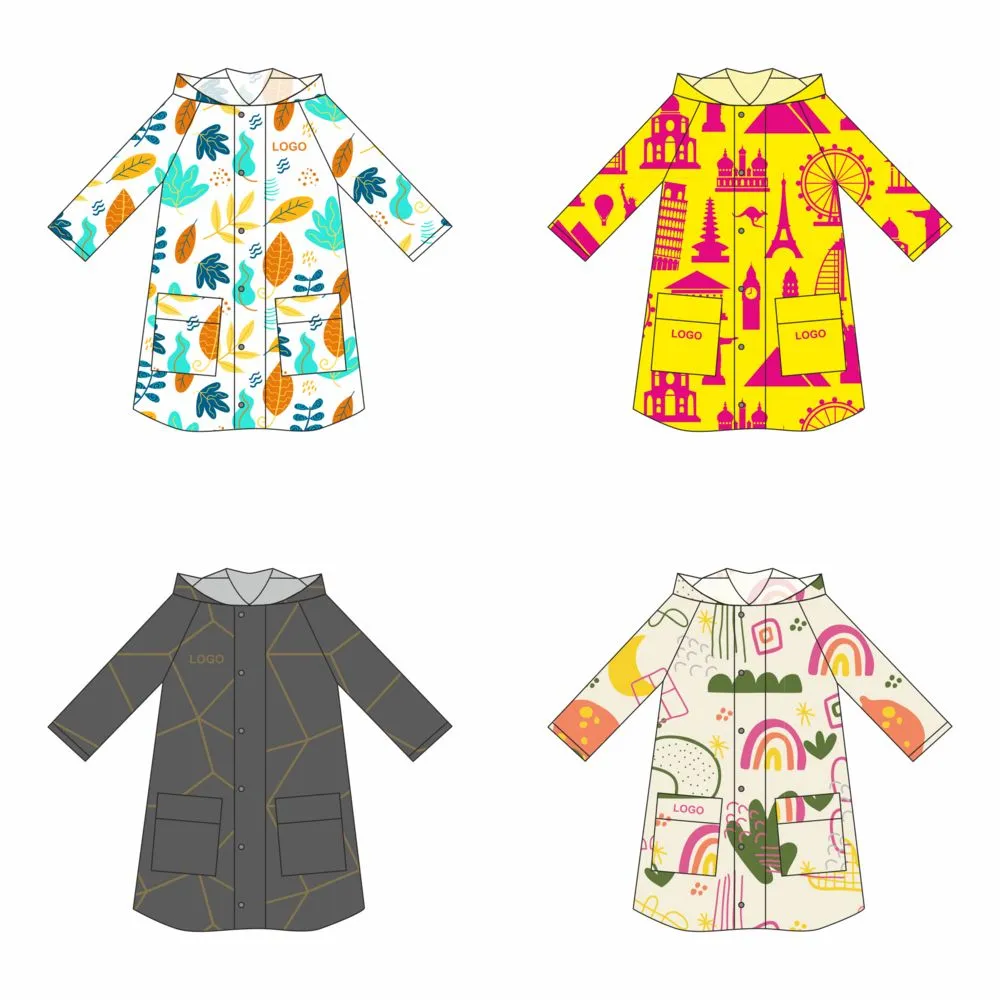 Сделано в России Дождевик классический RainCoat Premium на заказ, разноцветный, M/L