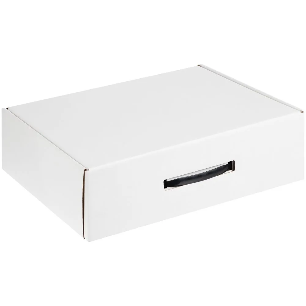 Сделано в России Коробка самосборная Light Case, белая, с черной ручкой