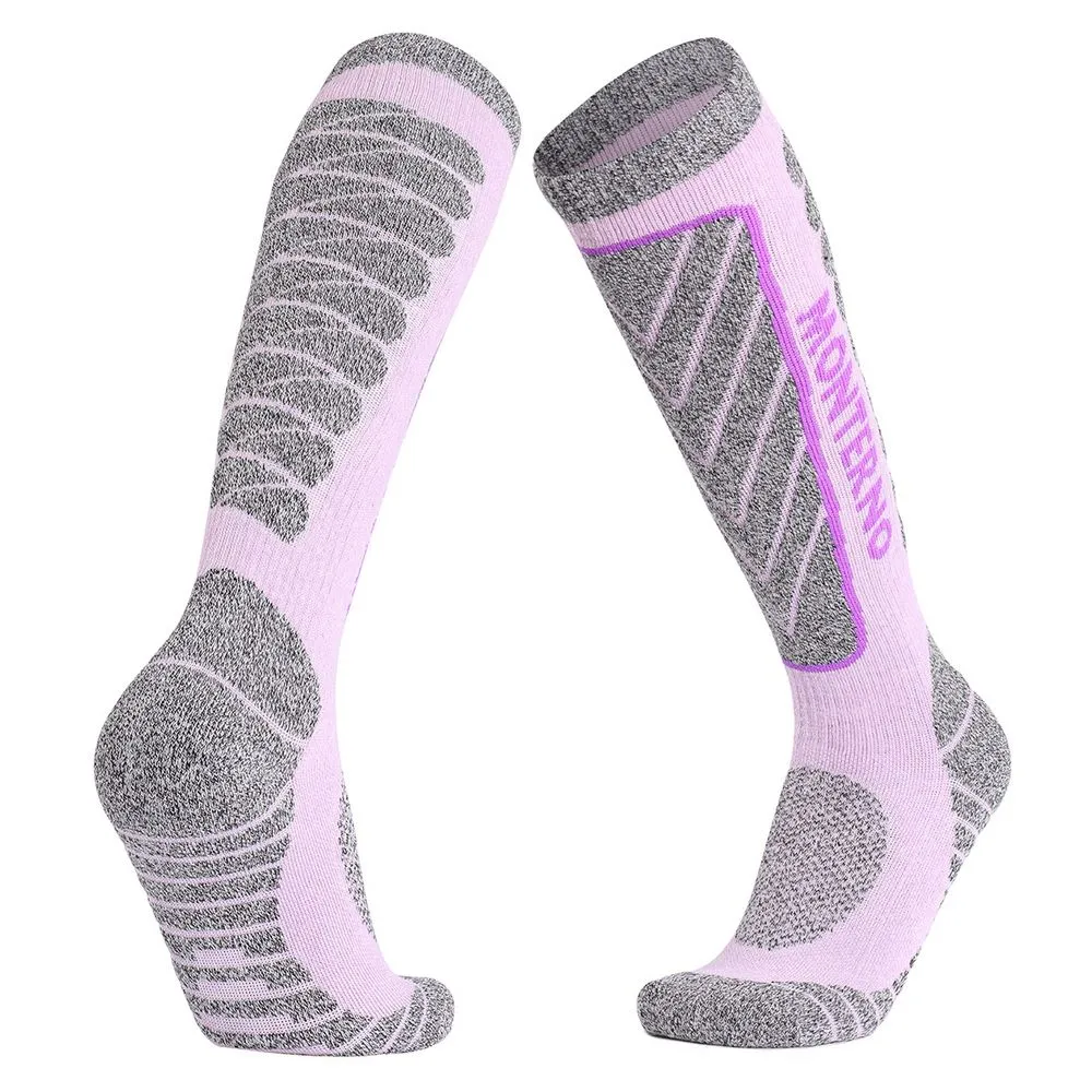 Monterno Термоноски женские высокие Monterno Sport, фиолетовые с серым
