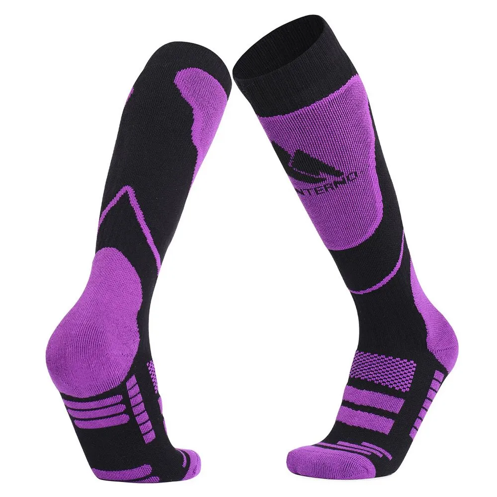 Monterno Термоноски высокие Monterno Sport, черные с фиолетовым