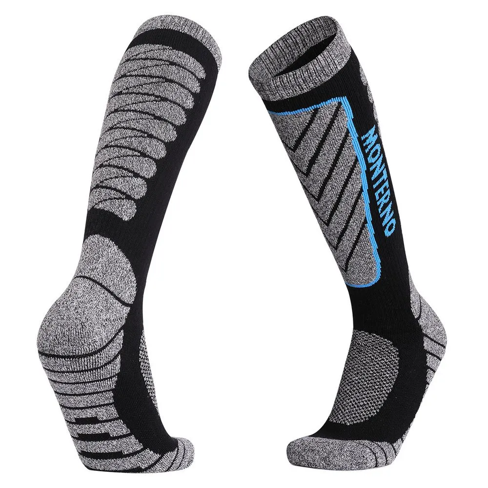 Monterno Термоноски мужские высокие Monterno Sport, черные с серым