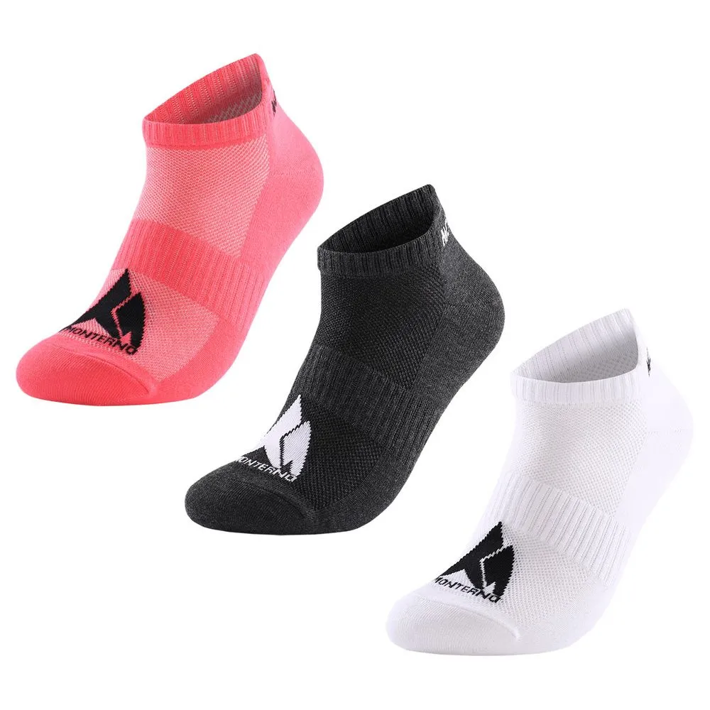 Monterno Набор из 3 пар спортивных носков Monterno Sport, розовый, серый и белый