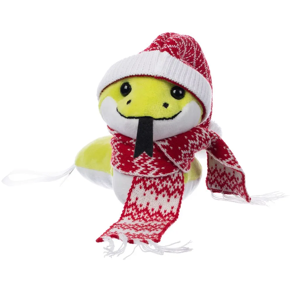 Сделано в России Мягкая игрушка Baby Snake Left, в красном шарфике и шапочке