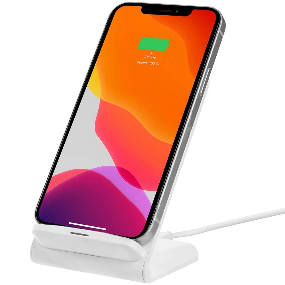 Molti Беспроводное зарядное устройство с быстрой зарядкой Overtop, белое