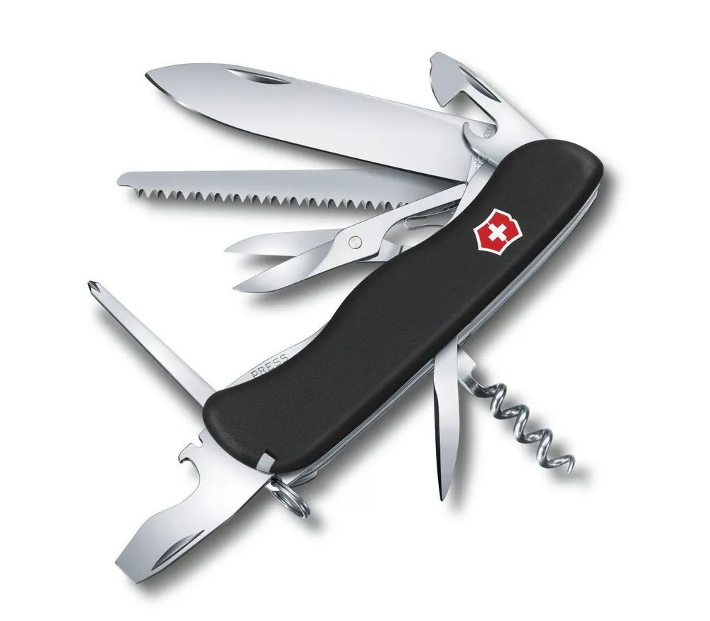 Victorinox Солдатский нож с фиксатором лезвия OUTRIDER, черный