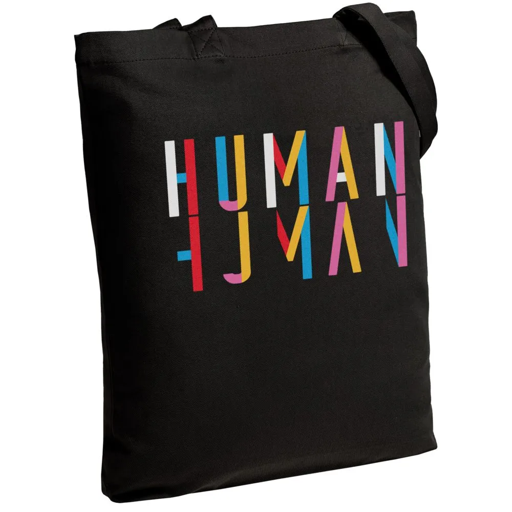 Ловец слов Холщовая сумка Human, черная