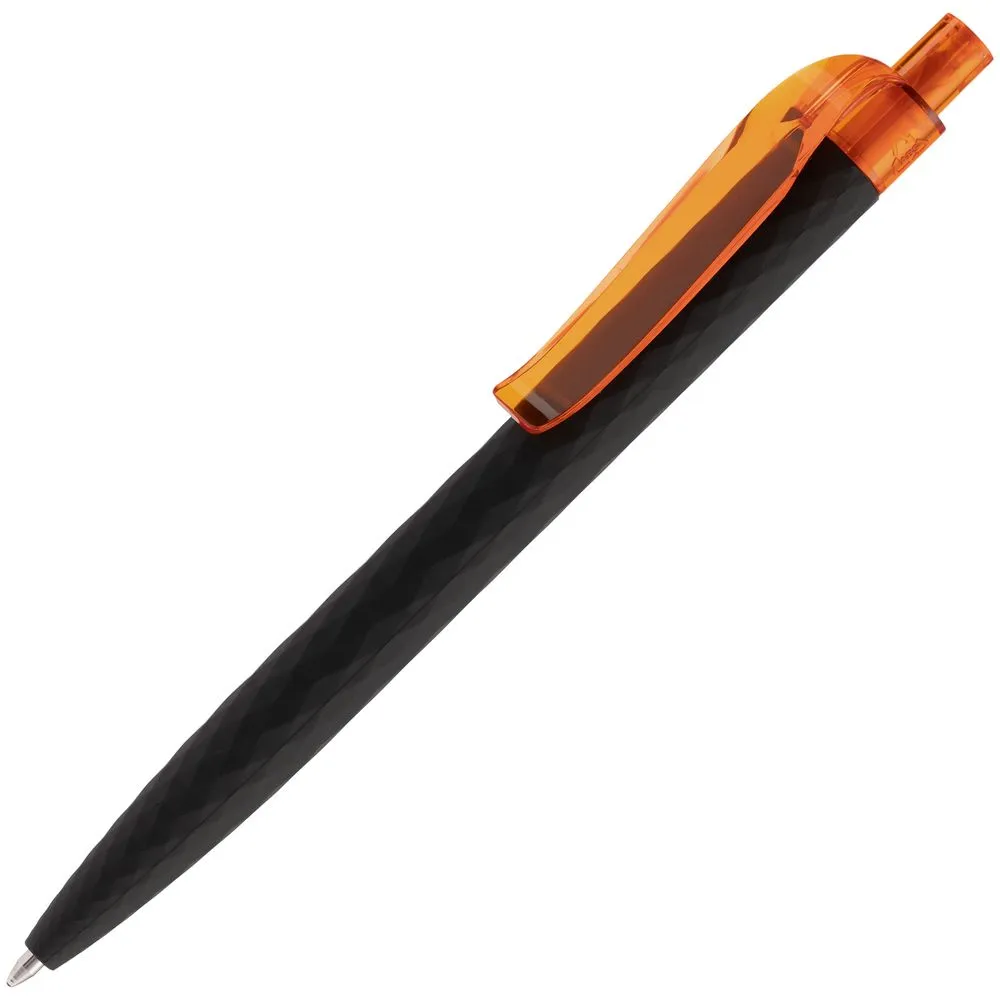 Prodir Ручка шариковая Prodir QS01 PRT-P Soft Touch, черная с оранжевым