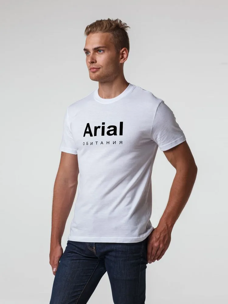 Соль Футболка Arial обитания, белая
