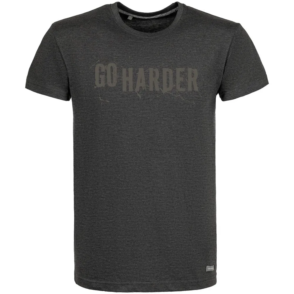 Hard Work Футболка Hard Work. Go Harder, черный меланж