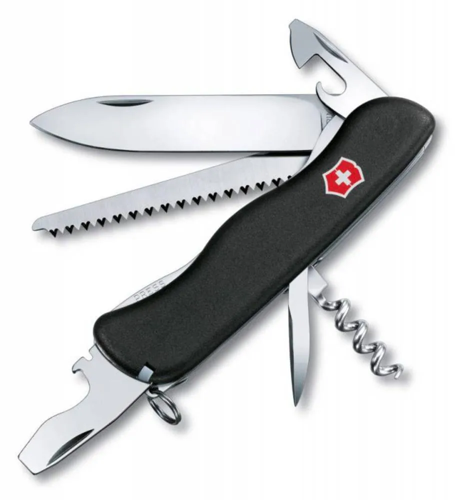 Victorinox Солдатский нож с фиксатором лезвия Forester, черный