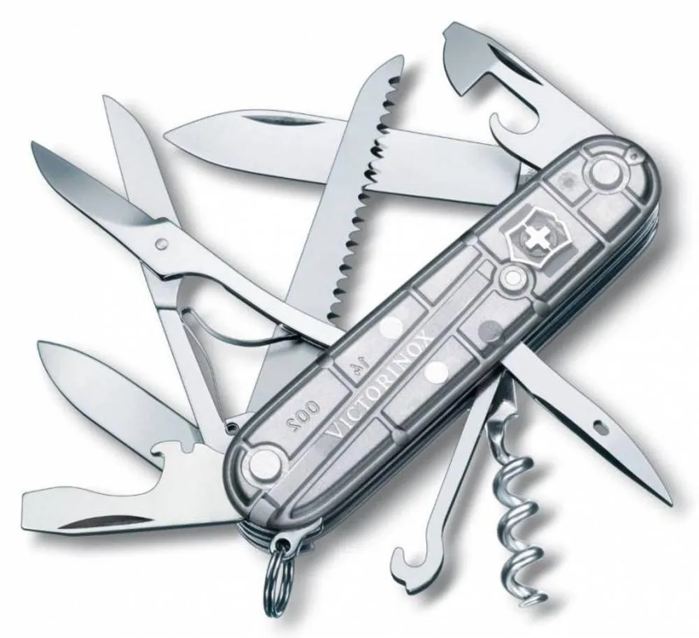 Victorinox Офицерский нож Huntsman 91, прозрачный серебристый