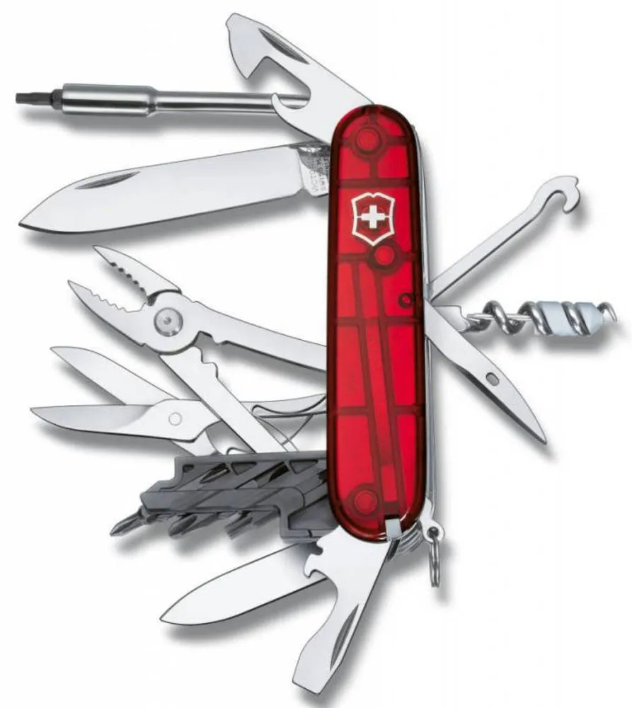 Victorinox Офицерский нож CyberTool L, прозрачный красный