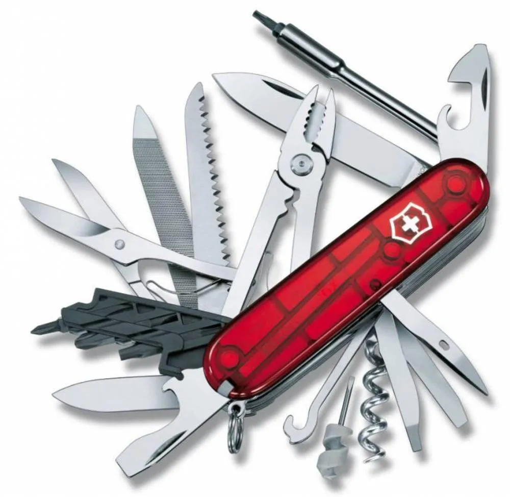 Victorinox Офицерский нож CyberTool L, полупрозрачный красный