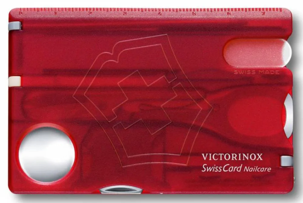 Victorinox Набор инструментов SwissCard Nailcare, красный